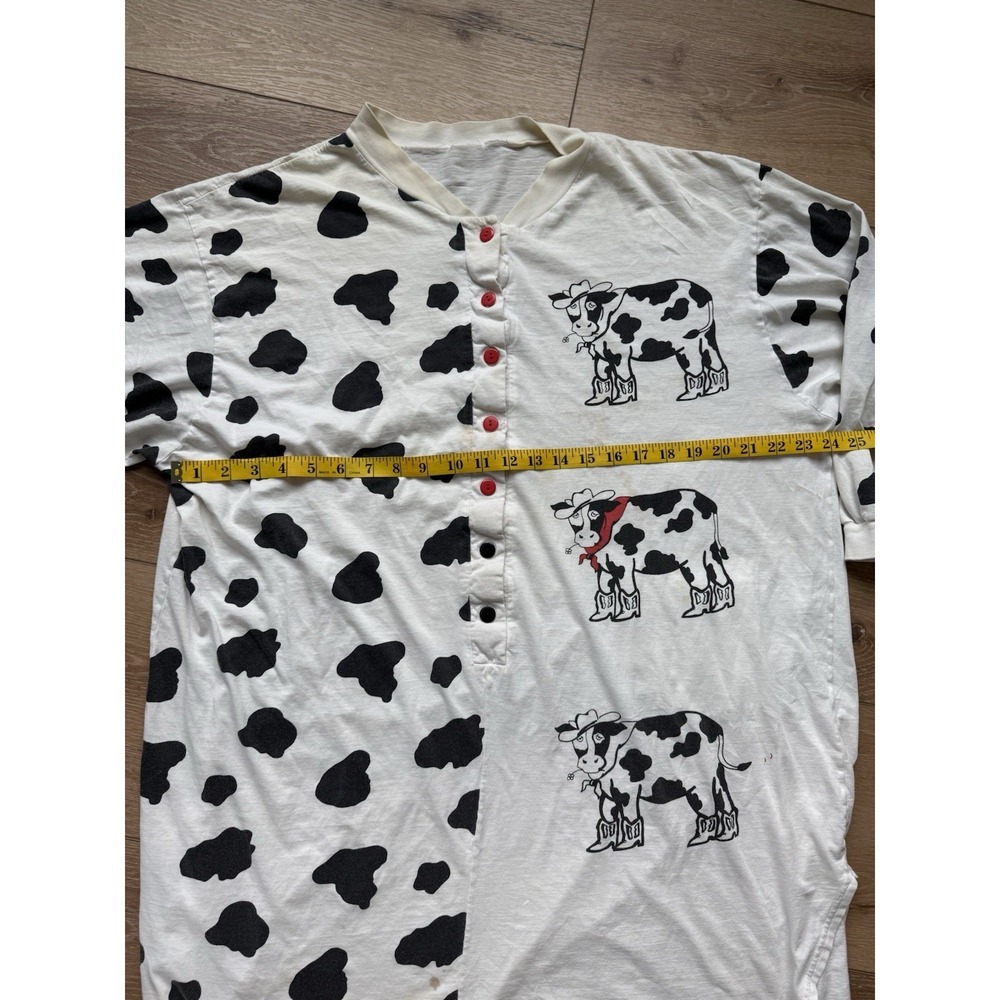Vintage Cow Print Nightgown Or Oversized Tshirt Dress - Picture 7 of 8